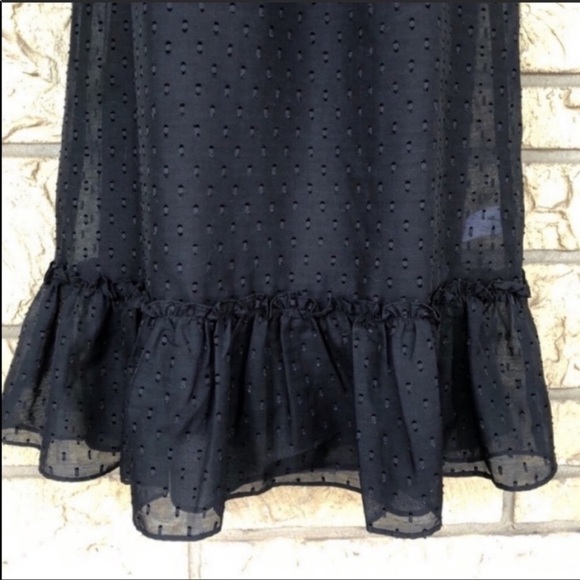 Embroidered Sheer Black gorgeous Dress Size XS Wednesday, Adams - Picture 5 of 12